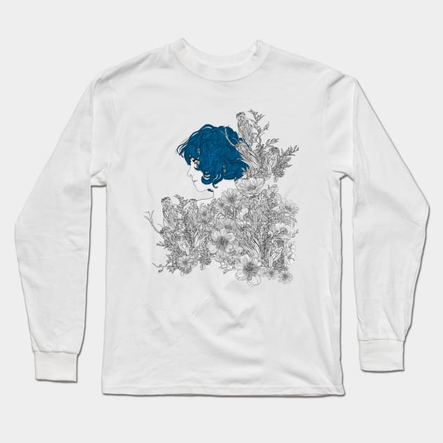 Rhapsody in Blue Long Sleeve T-Shirt by PedroTapa